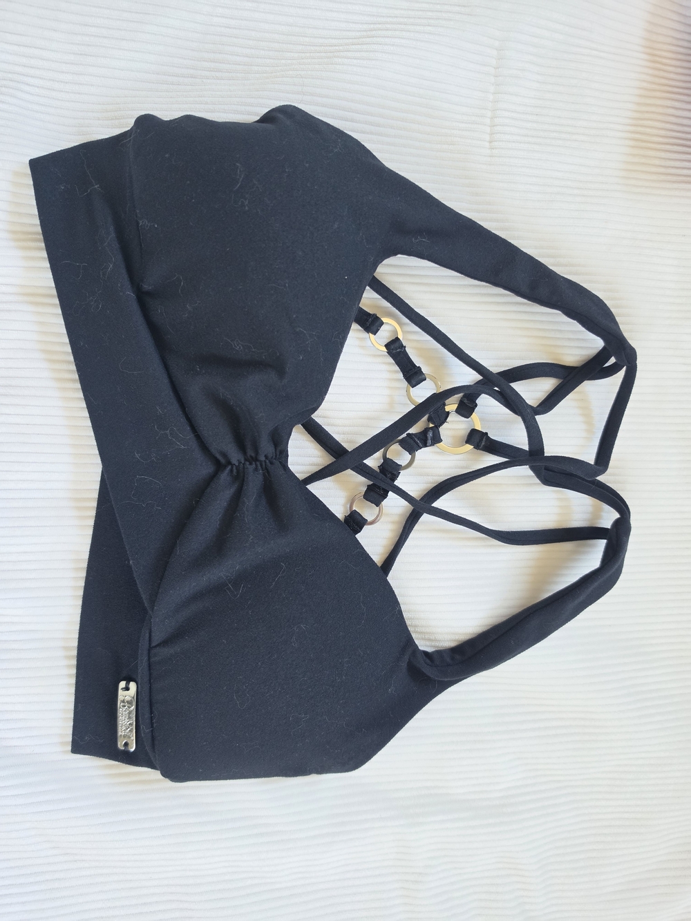 Bombshell Sportswear Black Strappy Sports Bra